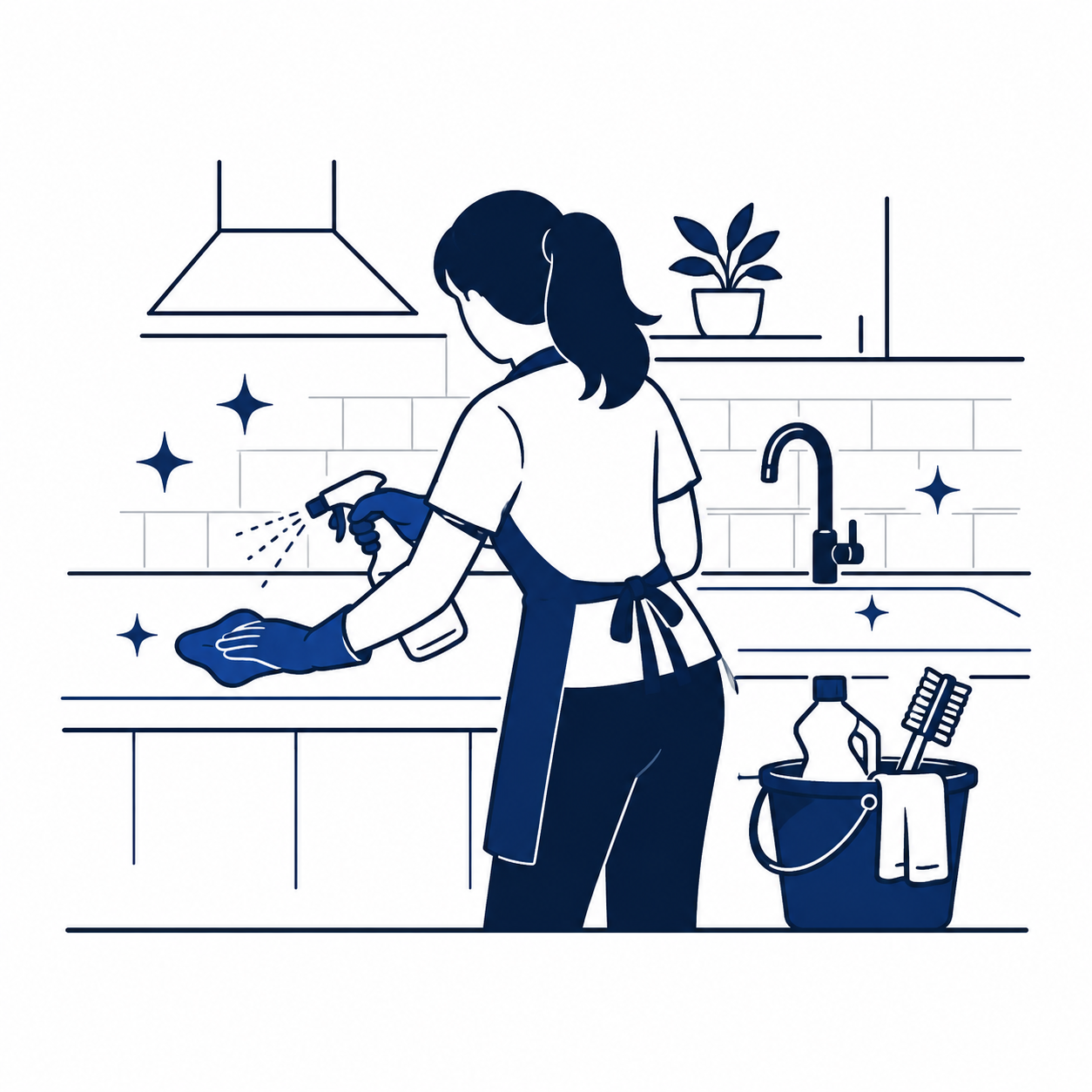 Cleaning service illustration